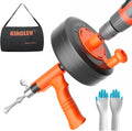 Drain Snake, 25Ft Flexible Steel Drain Auger with Drill Adapter