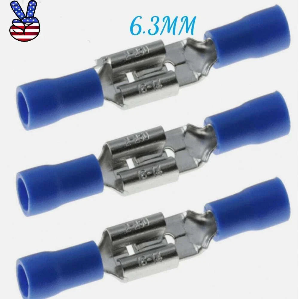 6.3mm Crimp Wire Connector Pre-insulated Male Female Spade Terminal