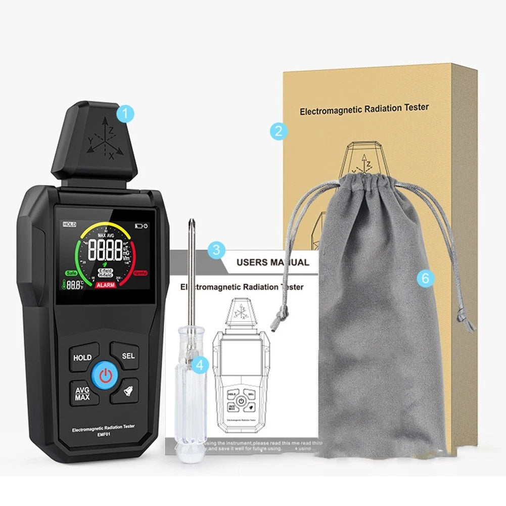 Emf01 Radiation Detector For Home Office Triaxial X Y Z Measurement