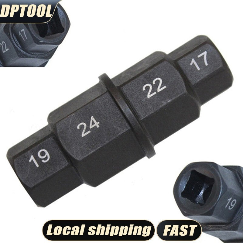 17 19 22 24 Hex Spindle Driver Kit Front & Rear Motorcycle Axle Disassembly Tool