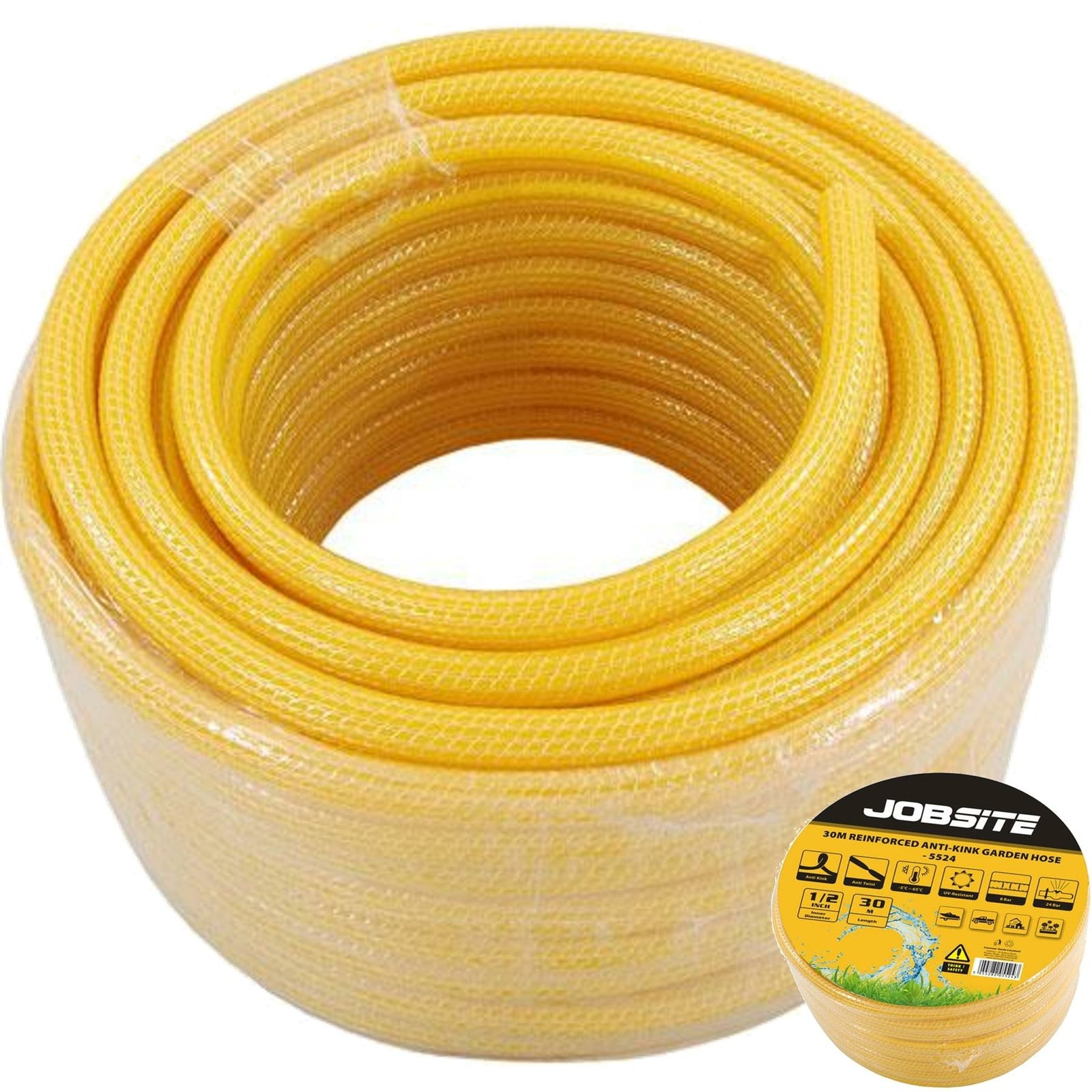 Neilsen Reinforced PVC Rubber Anti Kink Hose 30m