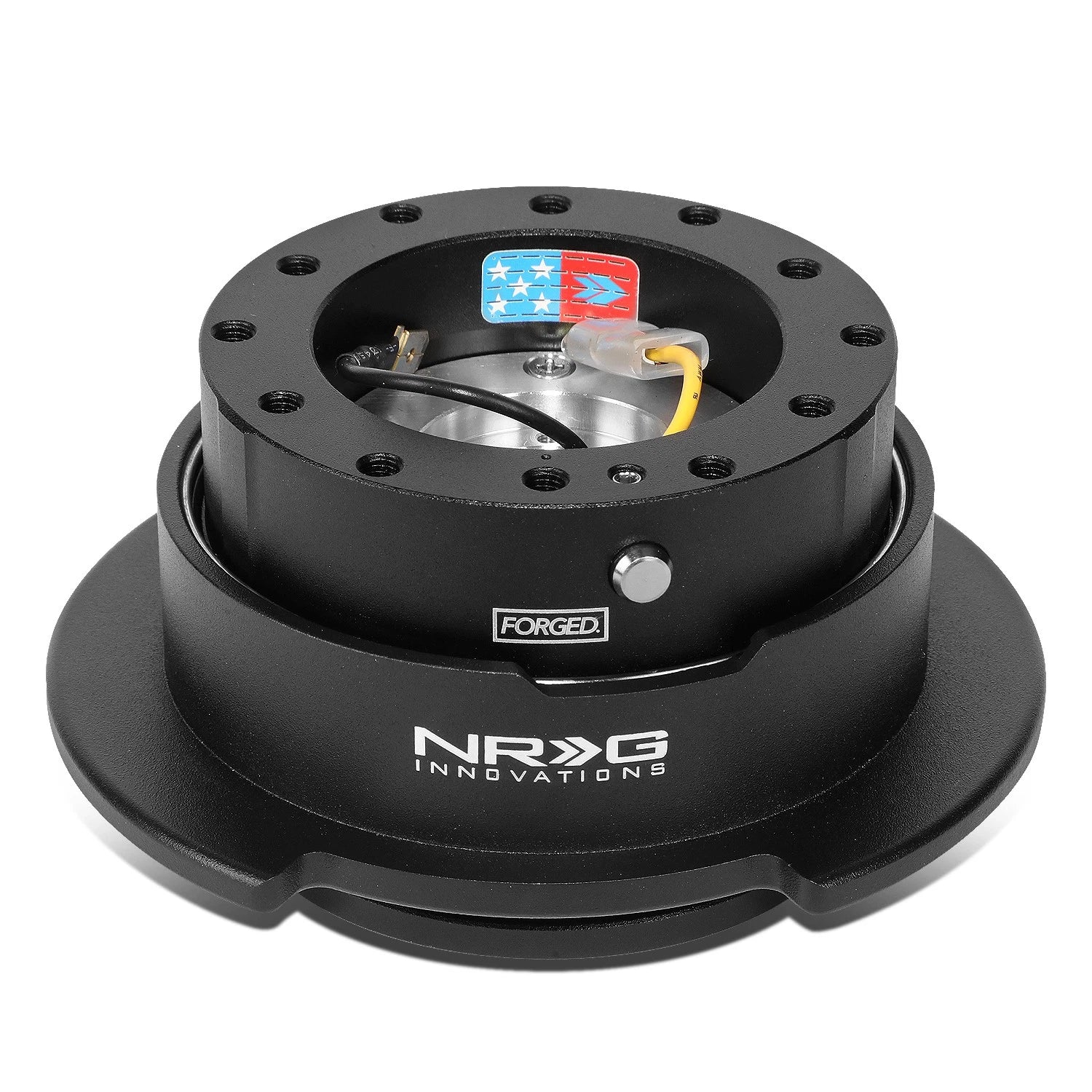 Nrg 6-hole Steering Wheel Black Quick Release Hub Adapter Kit Gen 2.5