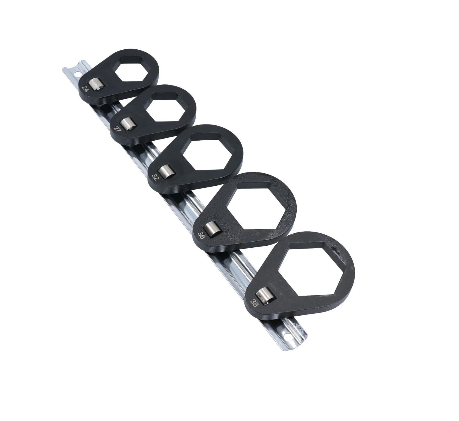 3/8" Dr Oil Filter Offset Cap Wrench Set 24-38mm 5pc Crowfoot Socket