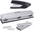 HAUSHOF Desktop Stapler & 3-Hole Punch Set with 5000 Staples by HAUSHOF