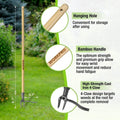 WORKPRO Weed Puller Tool with 44" Bamboo Handle by WORKPRO