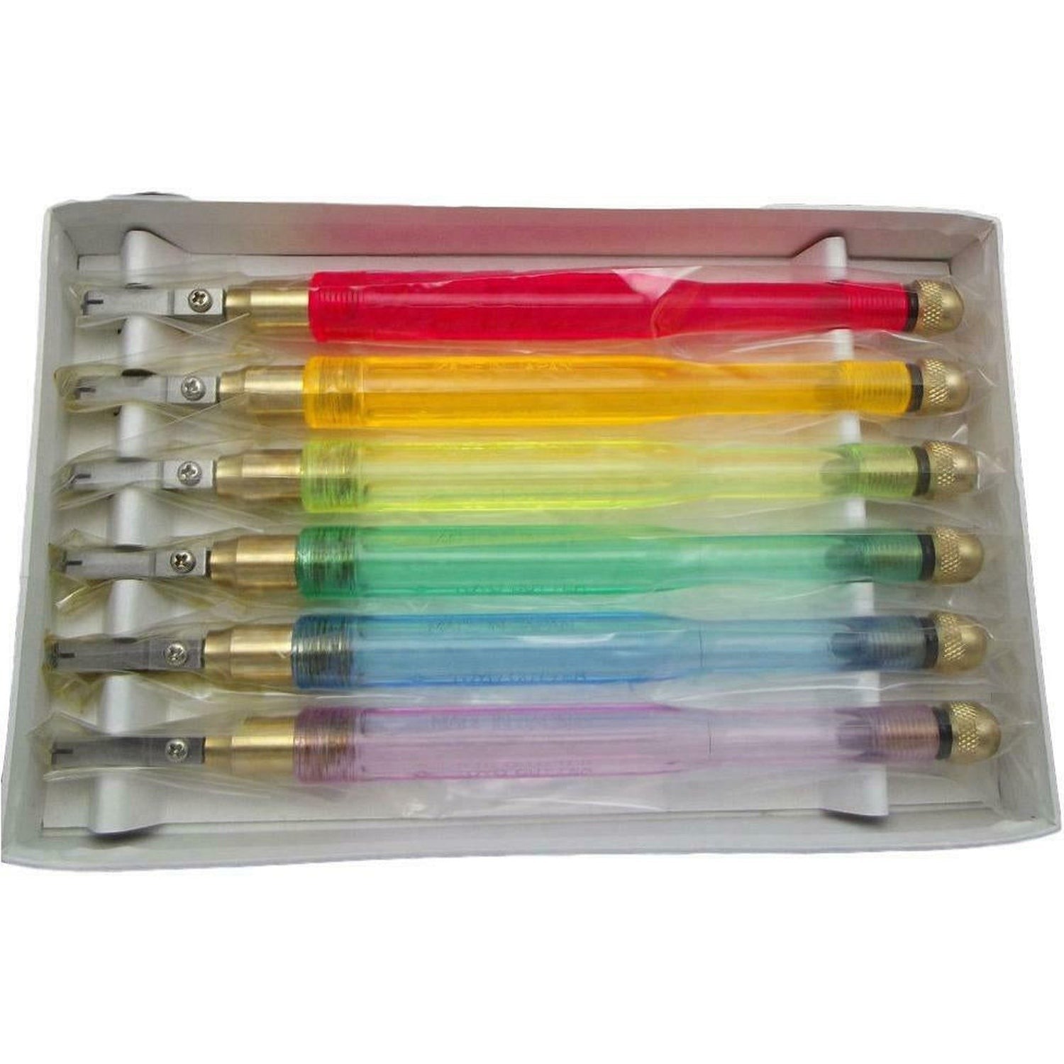 Toyo Narrow Head Glass Cutter Rainbow Handle TC1PR Supercutter