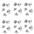 Set Of White Joiner Connector Clamps Gridwall Panel Retail Store
