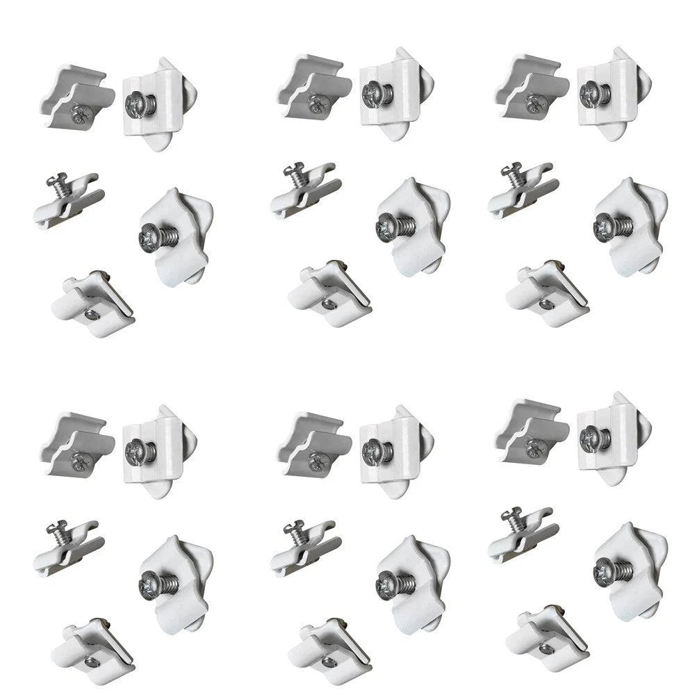 Set Of White Joiner Connector Clamps Gridwall Panel Retail Store