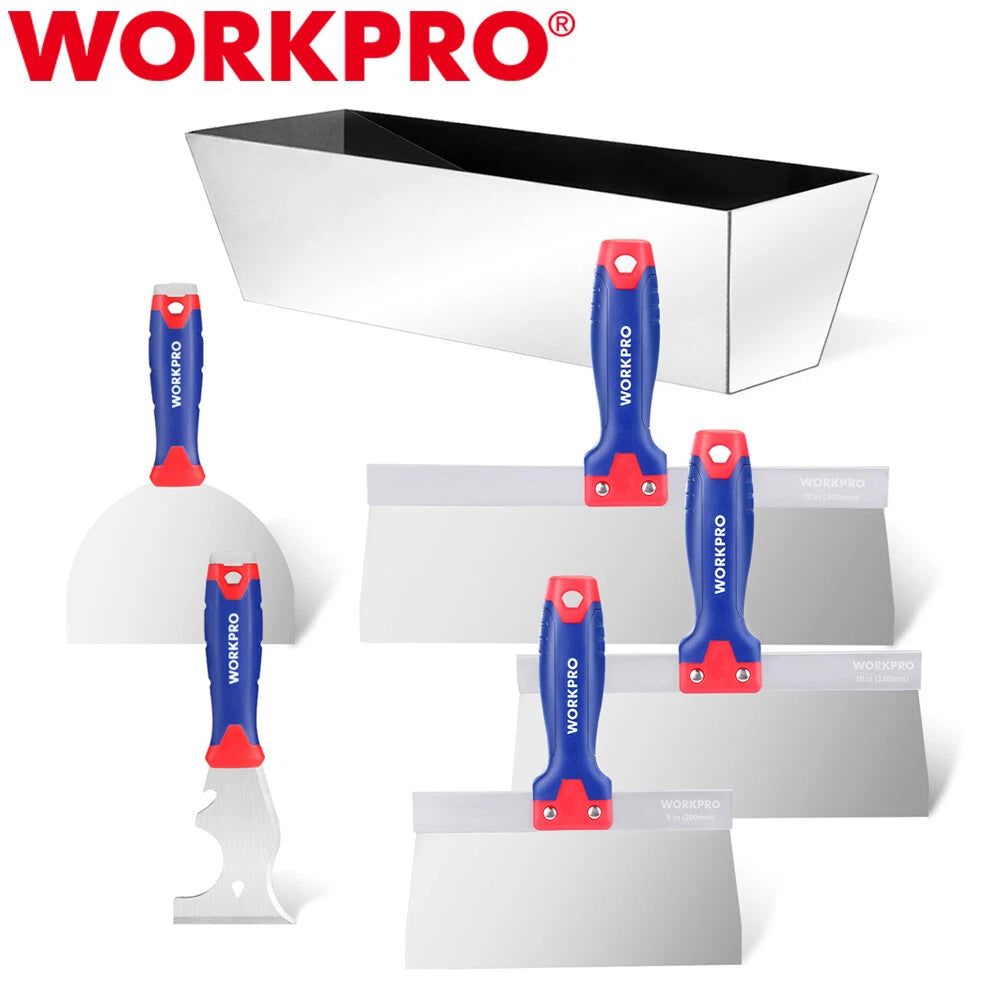 Workpro Drywall Tool Stainless Steel Putty Knife Taping Knife 8 In 1