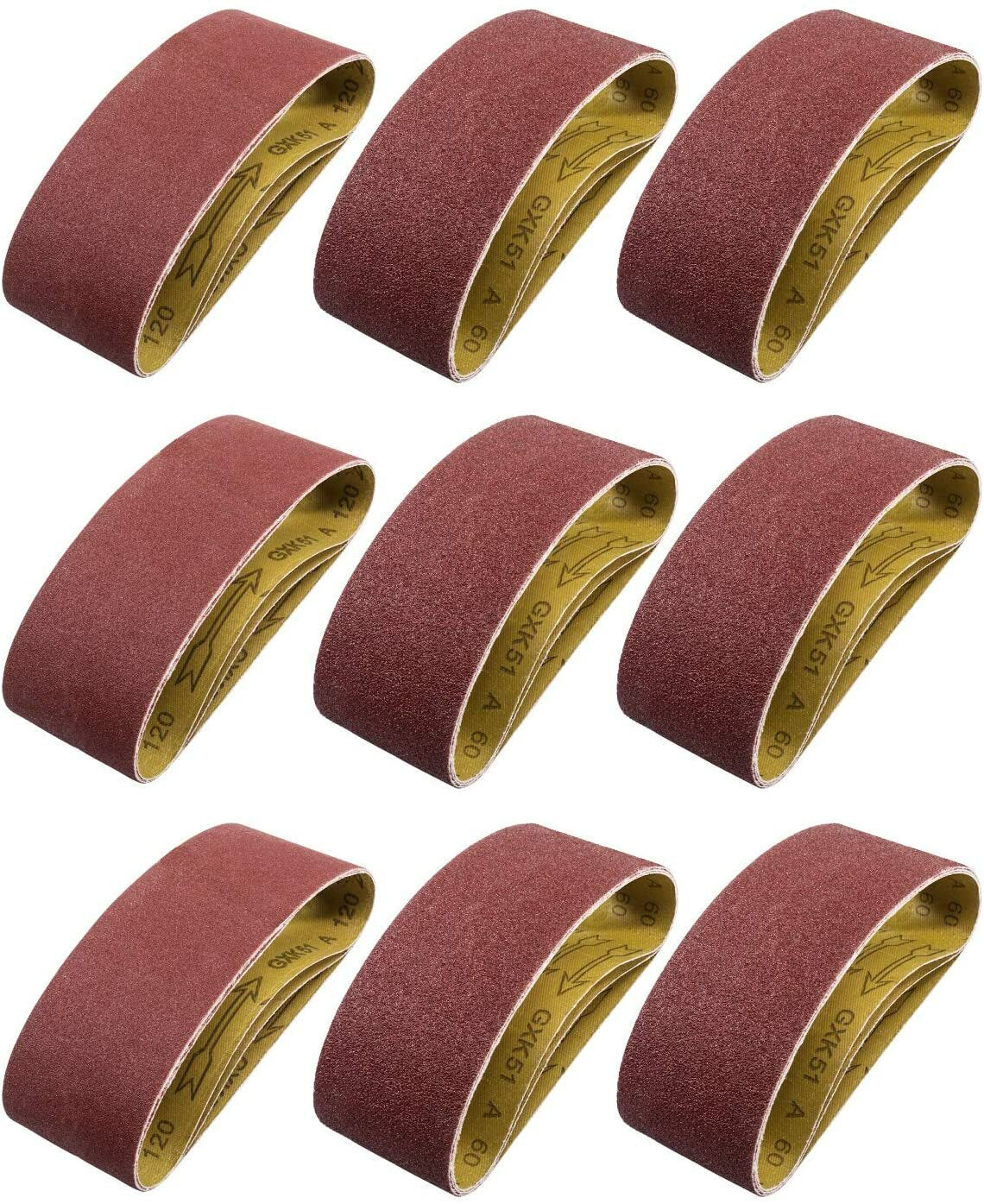 20pcs Sanding Belts 3x21 Inch 40-400 Grit by Unbranded