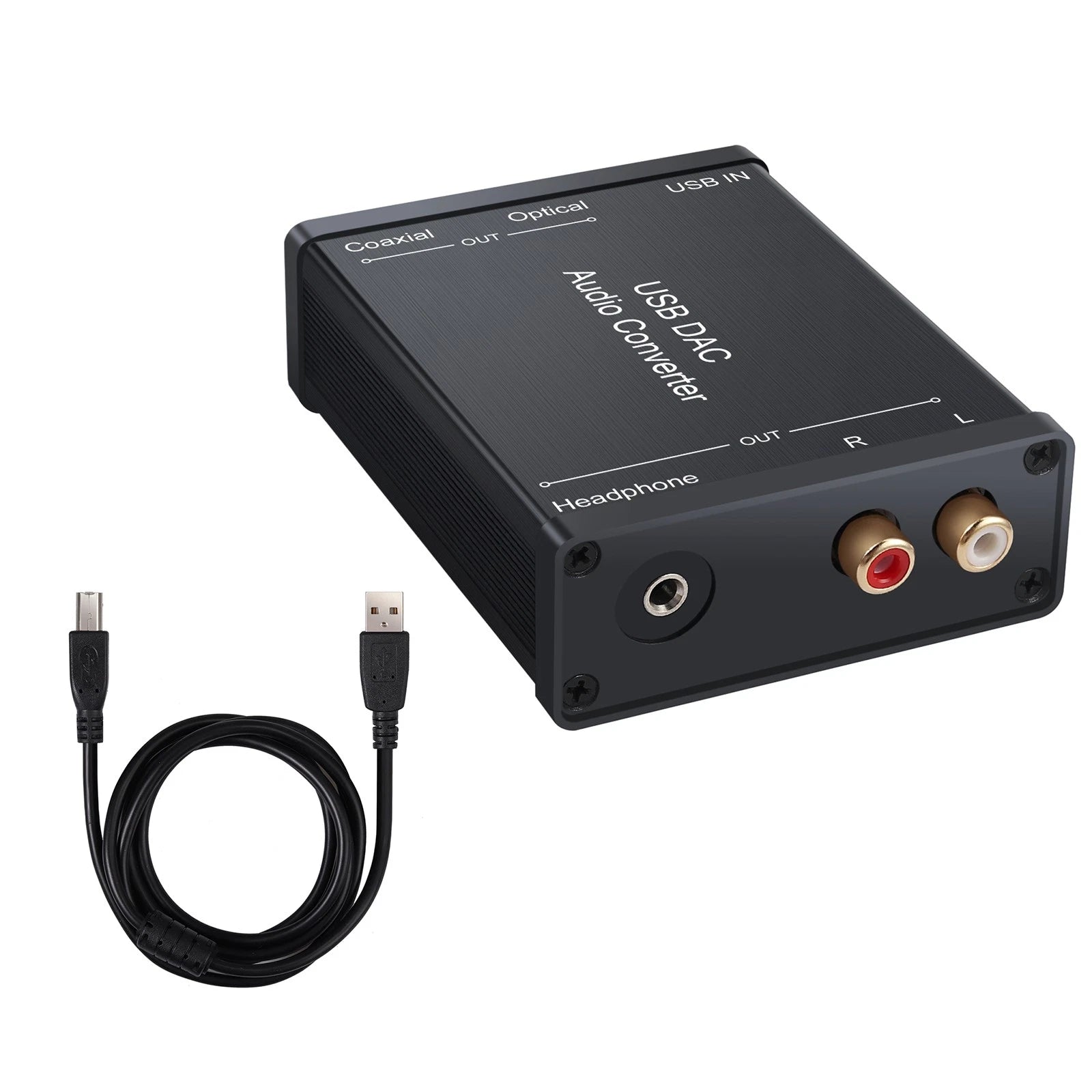 Rca L/r 3.5mm Optical Coaxial Toslink Digital To Analog Audio