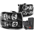 For 2007-2014 Chevy Silverado Pair Black/clear | Built Supply Co