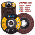 20x 4.5" Flap Grinding Wheels 4-1/2 x7/8" 40 60 80 120 Grit Grinder