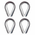 9/16" Heavy Duty Wire Rope Thimble 316 Stainless Steel Cable Protector