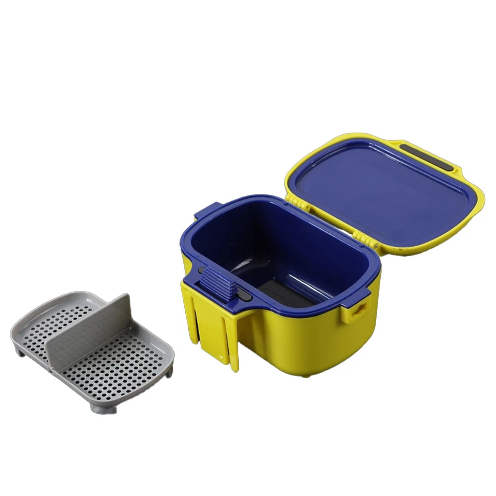 Yellow Worm Box For Sea Fishing With Belt Carry Points And Drain