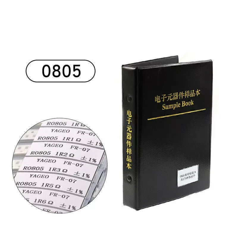0805 Smd Resistor Assorted Folder 1% 170 Values Capacitor Portable