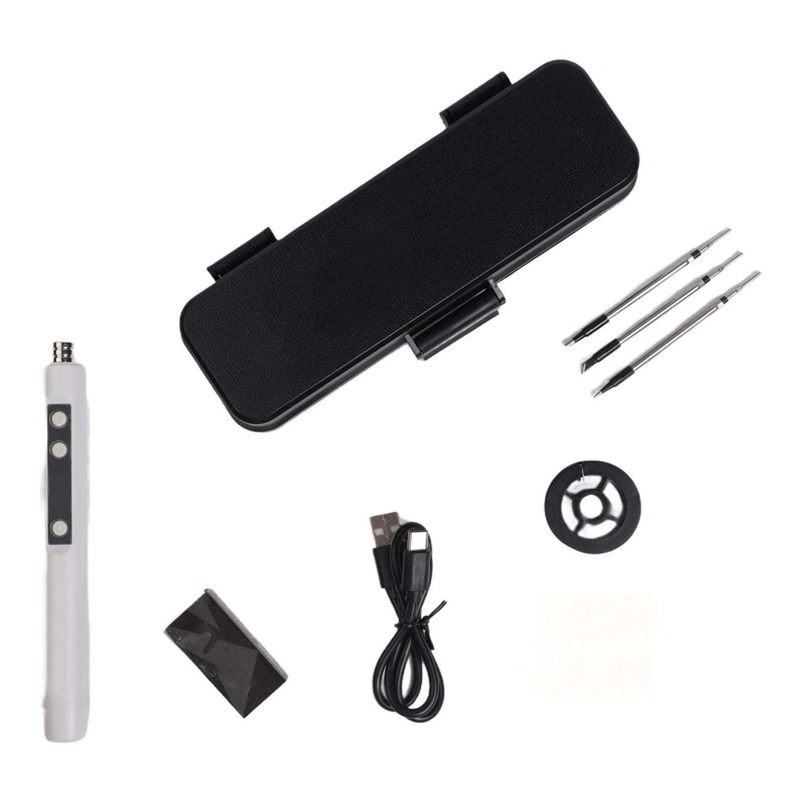 Usb Rechargeable Cordless Soldering Iron Kit With Lcd And Cleaning