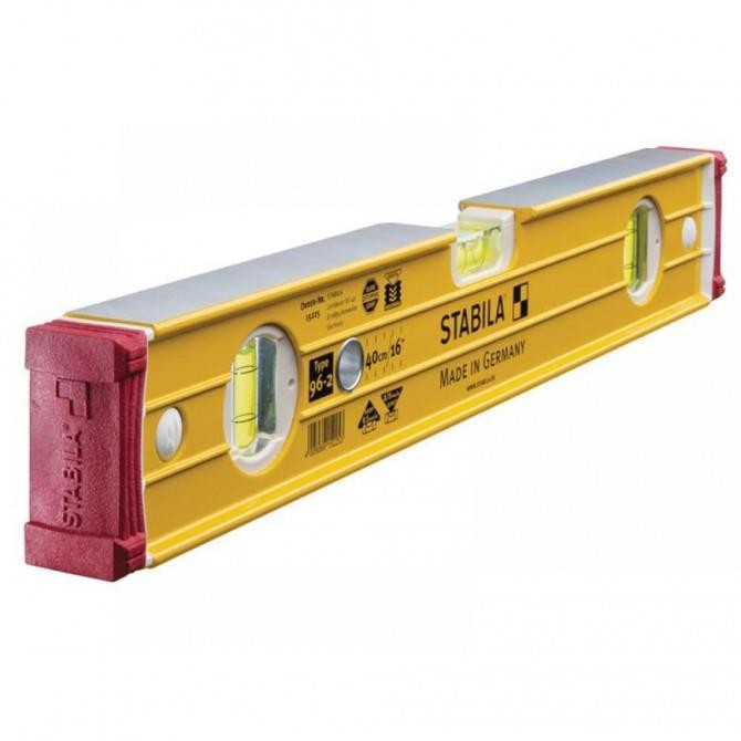 STABILA 96 16In 40cm Double Plumed Level 3 Vial Spirit Level XSF 15225Opens in a