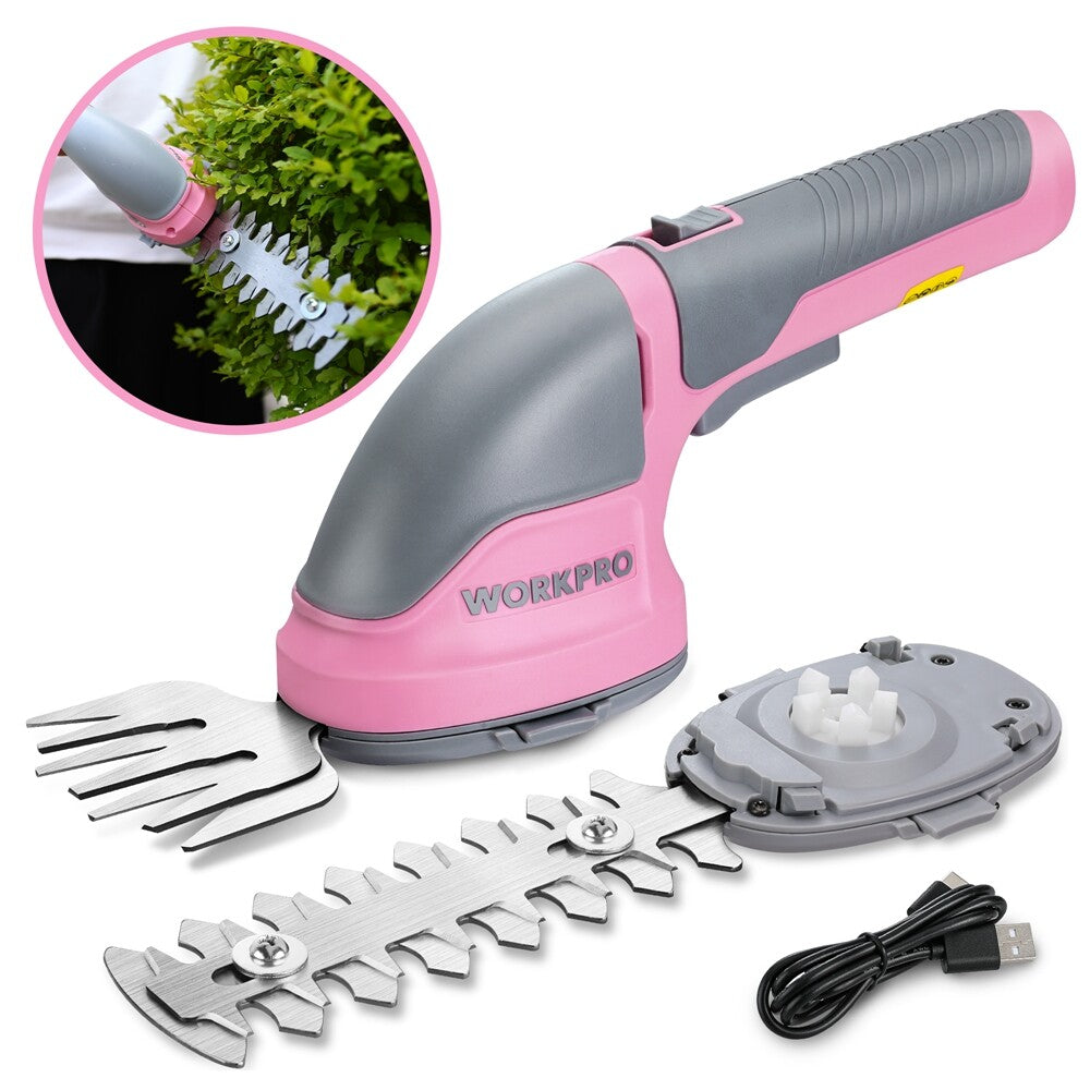 2 in 1 Handheld Cordless Grass Shear & Shrubbery Trimmer