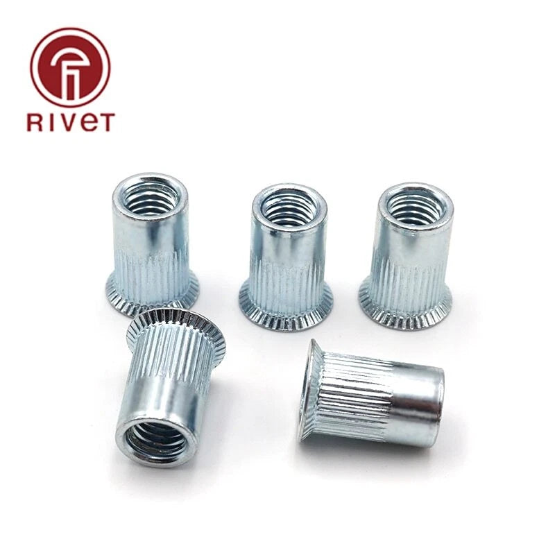 Rivet Nuts Threaded Nutscarbon Steel Zinc Plated Insert Head Vertical