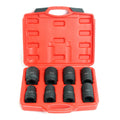 8Pc Hex Deep Jumbo Impact Socket Set 1" Drive, Metric