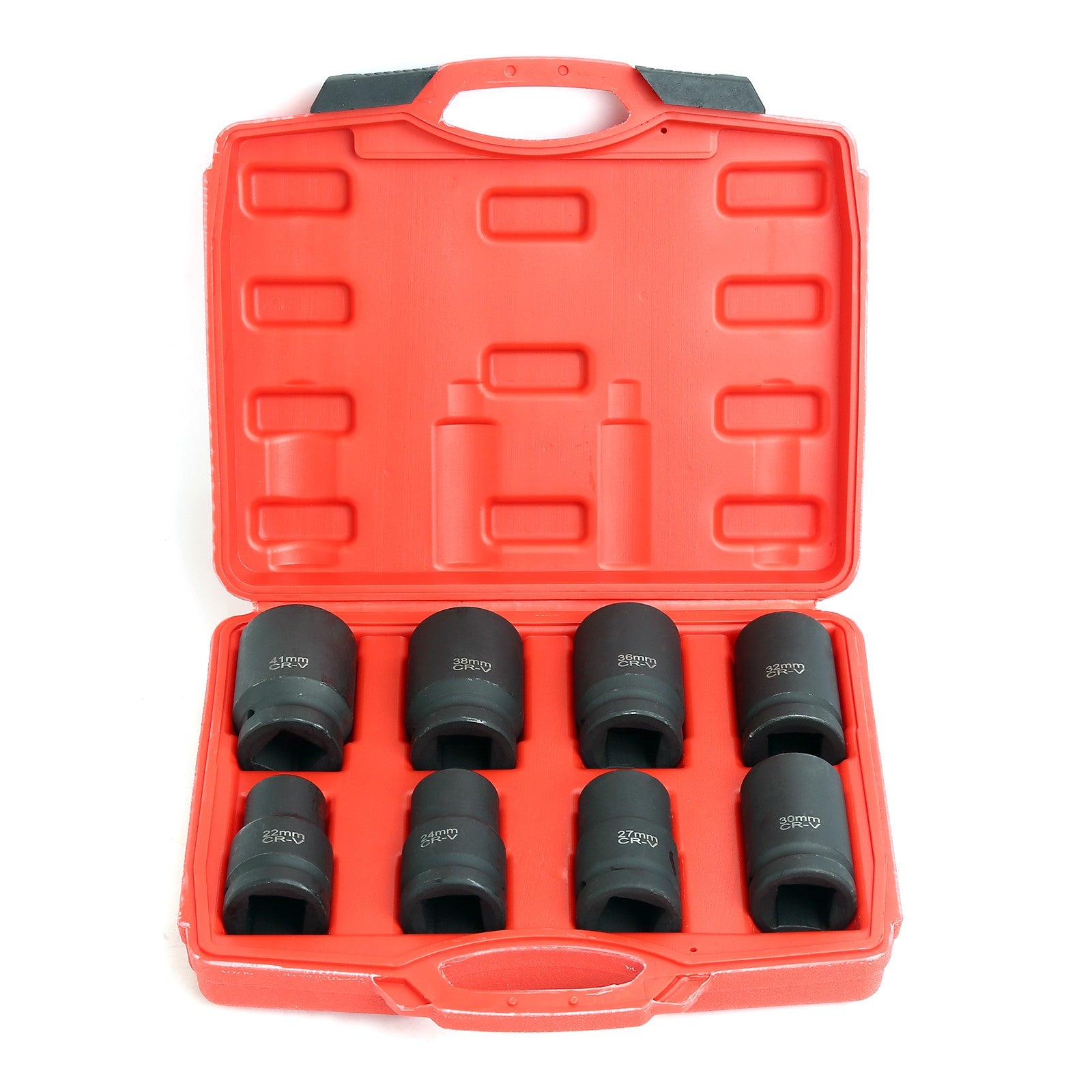 8Pc Hex Deep Jumbo Impact Socket Set 1" Drive, Metric