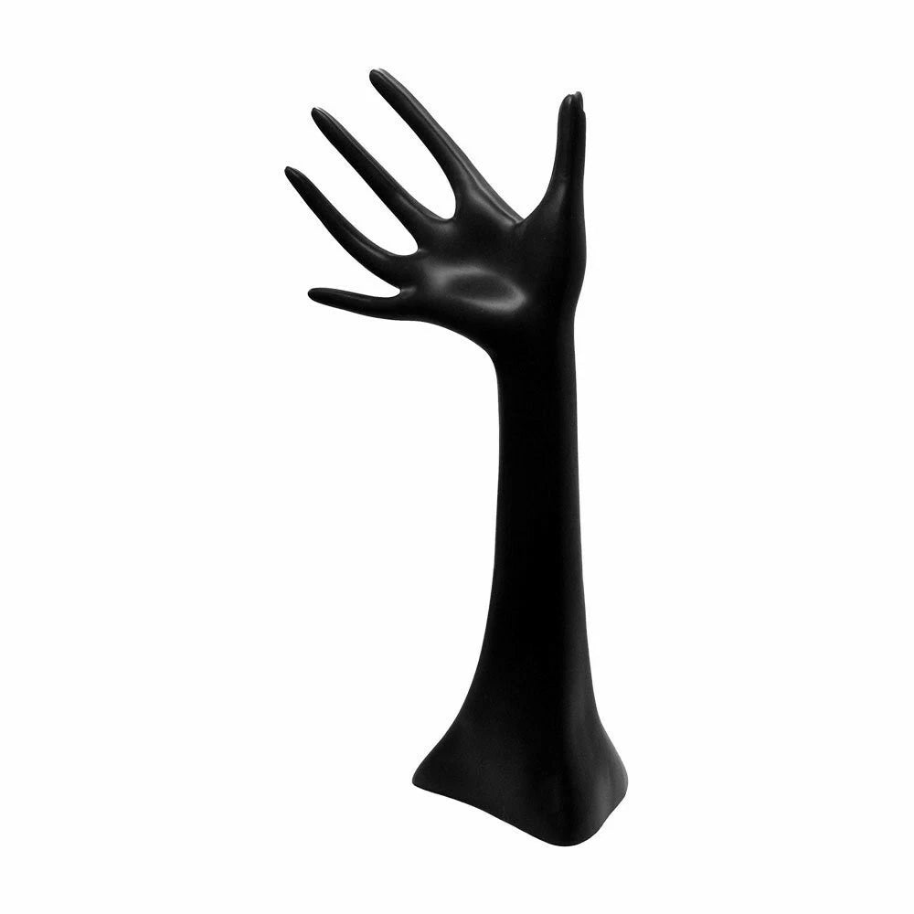 13 Inch Black Mannequin Hand Finger Ring Necklace Jewelry Display