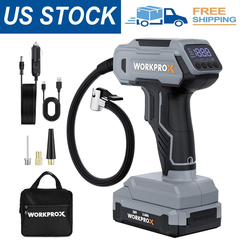 WORKPROX Portable Air Compressor 150 PSI Cordless Tire Inflator by WORKPROX