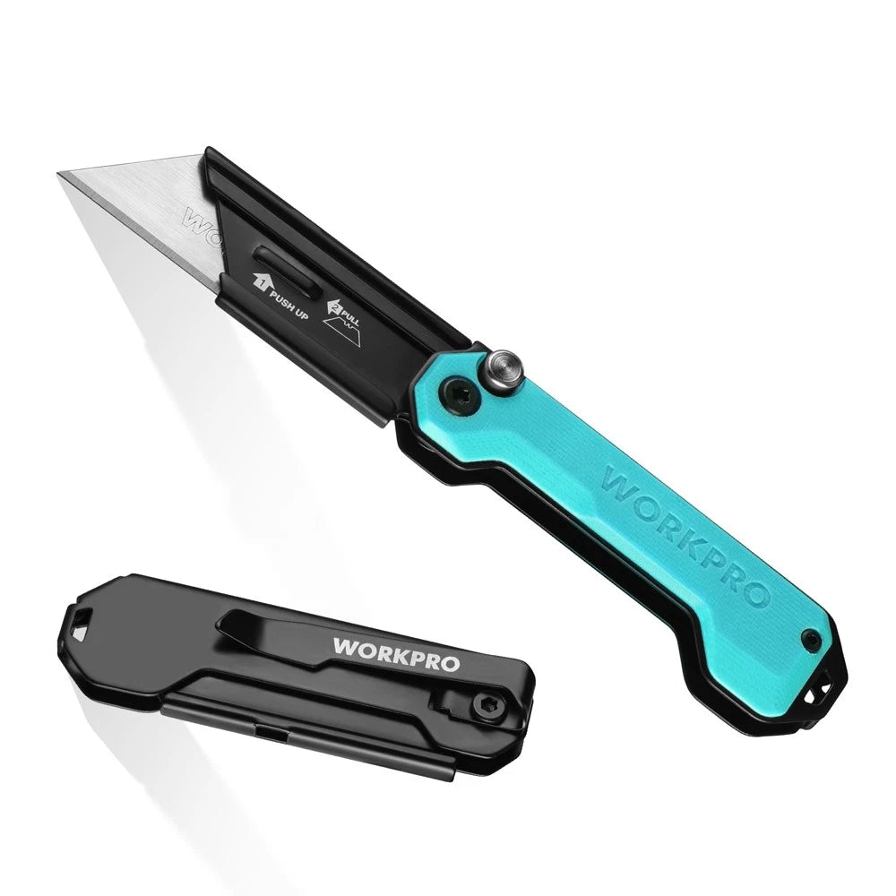 Workpro Folding Utility Knife Box Cutter Quick Open | Built Supply Co