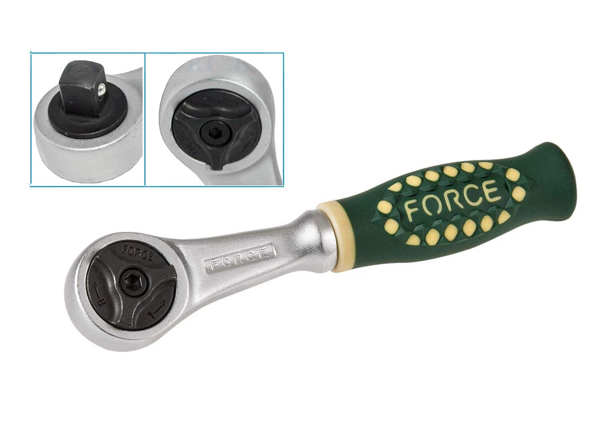 Force 80..22 Round Head Ratchet Handle 72 Teeth 1/4"-3/8"-1/2" Dr.