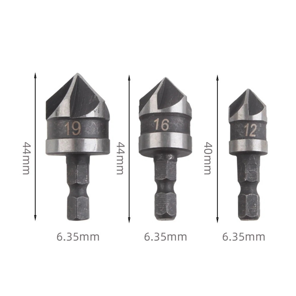 Attachment Drill Bit Countersink 12/16/19mm Carbon | Built Supply Co
