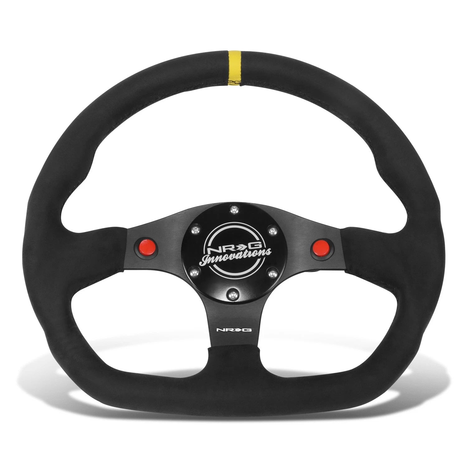 320mm Dish Wheel Nrg 3-spoke Yellow Stripe Flat | Built Supply Co