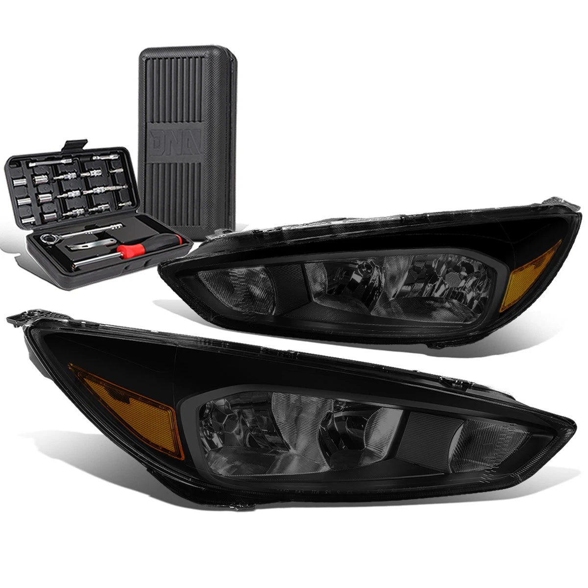 For 2015-2018 Ford Focus Gen3 Pair Tinted/amber | Built Supply Co
