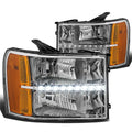 [Led Drl] Fit 2007-2014 Gmc Sierra Chrome Housing | Built Supply Co