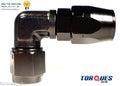 AN -8 90 DEGREE Swivel Seal BLACK Forged Hose Fitting