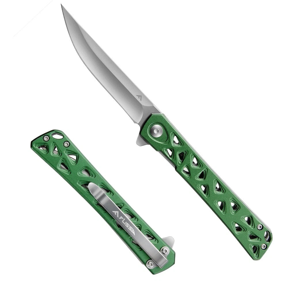 Flissa Tactical Folding Knife 4.5" Folding Pocket Hollow-out Handle