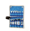 Cr-v Stubby Short Combination Ring Open Spanner Wrench Metric 8-21mm