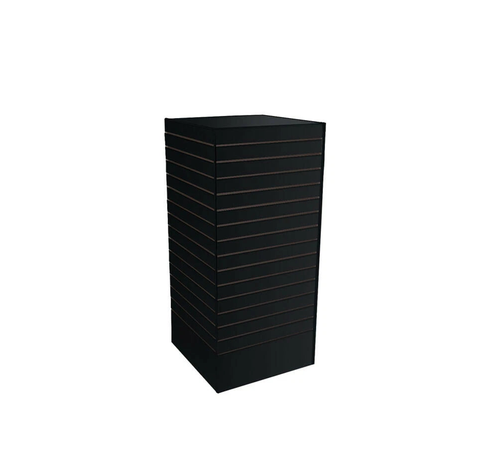 Slatwall Tower Unit Retail Store Display Fixture 24 X 24 X 54 - Black