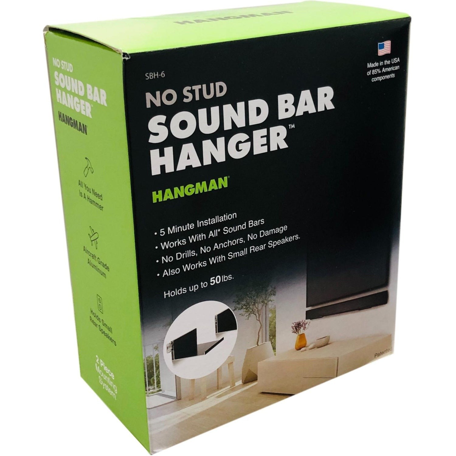 Soundbar Wall Mount Hangman No-stud Sound Bar Hanger