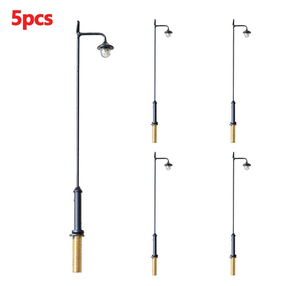 Set Model Railroad Train Ho Scale Lamp Posts Led Street Light Lamp