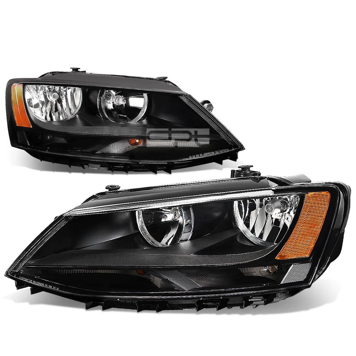 Fit 2011-2018 Vw Jetta Mk6 Pair Black Housing Amber | Built Supply Co