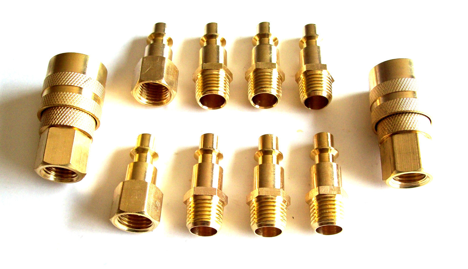 Solid Brass Quick Coupler & Air Hose Fitting Set