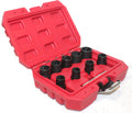 10pc 3/8-Drive Locking Wheel Twist Socket Set 10–19mm by Unbranded