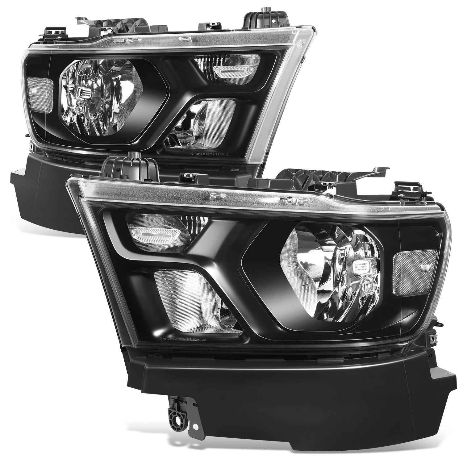 Fit 19-24 Ram 1500 Black Housing Clear Reflector | Built Supply Co