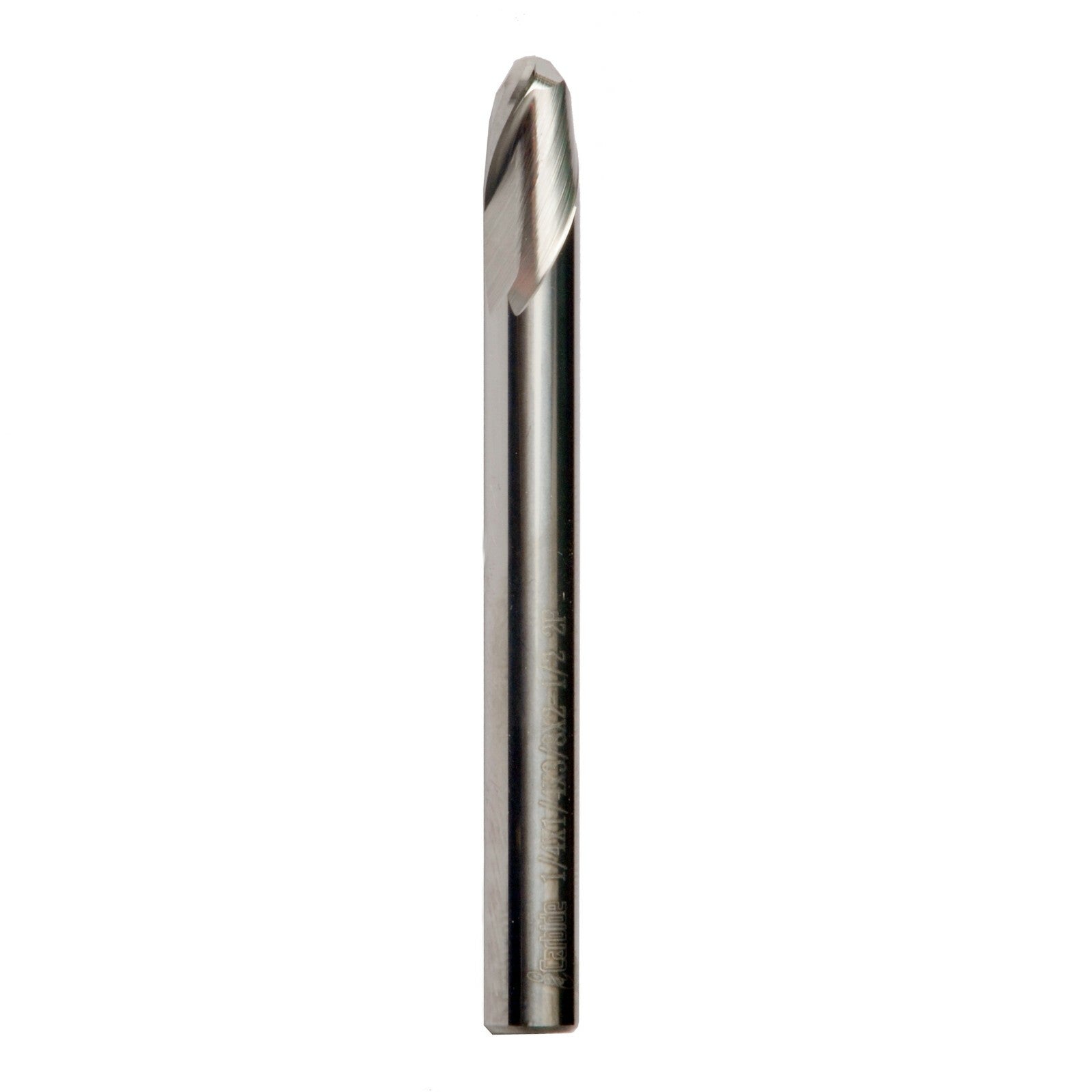 3/32x1/8x1/2x1-3/4" 2 Flute Ball Nose Carbide End Mill For