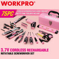 Workpro Pink Tool Sets 3.7V Rotatable Cordless | Built Supply Co