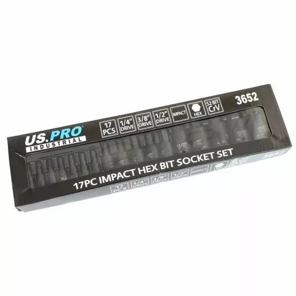 Us Pro Impact Hex Bit Socket Set 1/4" 3/8" 1/2"drive H2-h22 S2 Steel