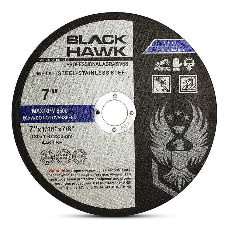 25 Pack 7"x1/16"x7/8" Cut-Off Wheel - Metal & Stainless Steel Cutting