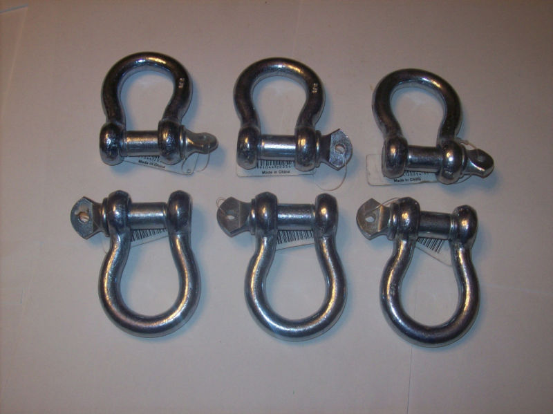 Bow Shackle Clevis Screw Pins Anchor - 6 Pack