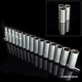 1/2" Drive Heavy Duty Steel Metric Deep Socket Set 10mm-24mm +